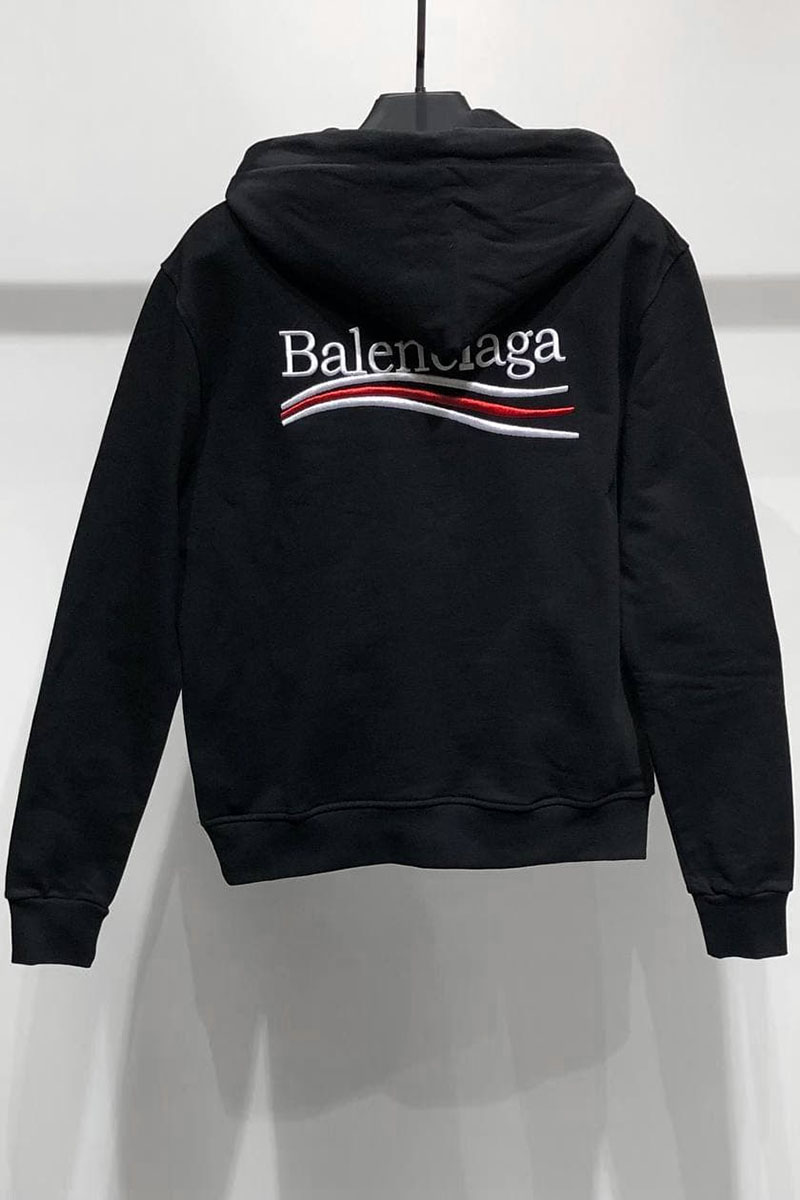 Balenciaga Оверсайз худи чёрного цвета