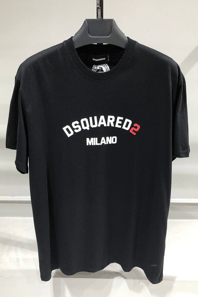 Dsquared2 Чёрная футболка Milano logo-print