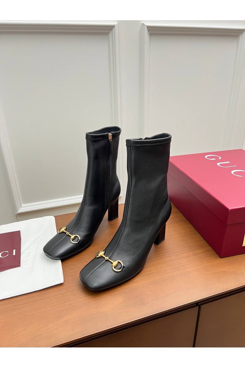 Gucci Женские кожаные сапоги Signora premium