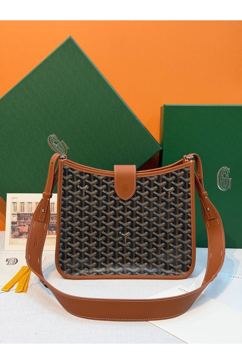 Designer Clothing Кожаная сумка Goyard Musette PM premium 28x22x10 см