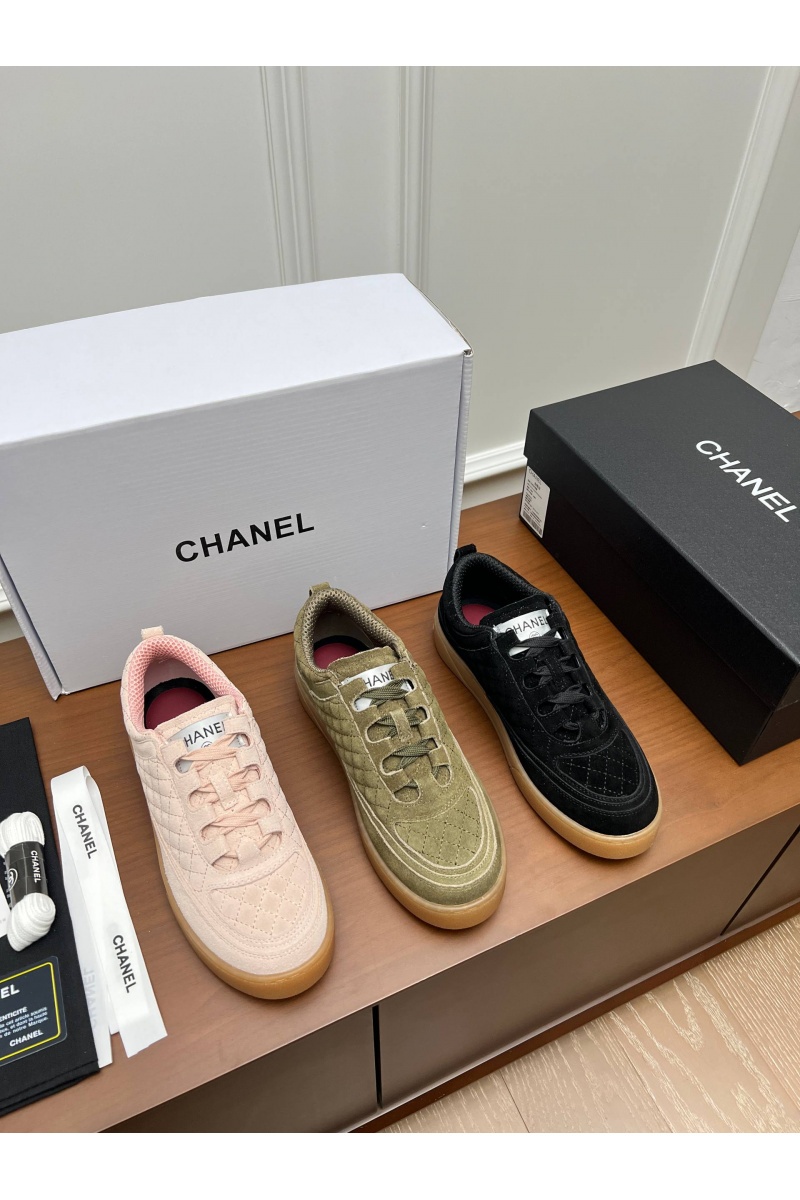 Chаnеl Женские замшевые кроссовки premium
