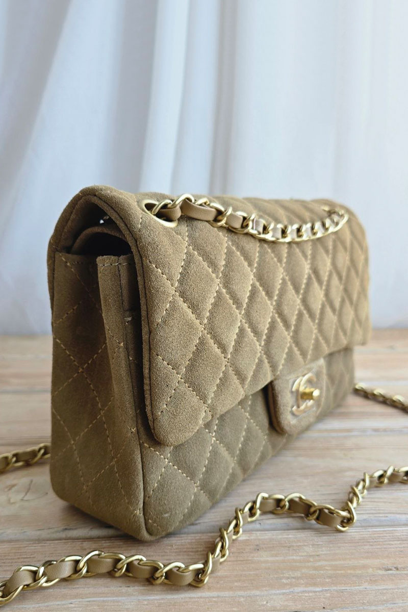Chаnеl Замшевая сумка Classic Double Flap 25x14 см