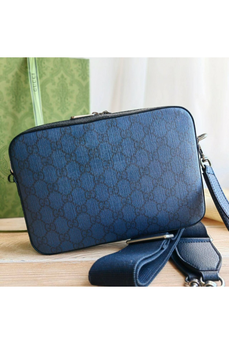 Gucci Мужская кожаная сумка Ophidia GG 22x16 см