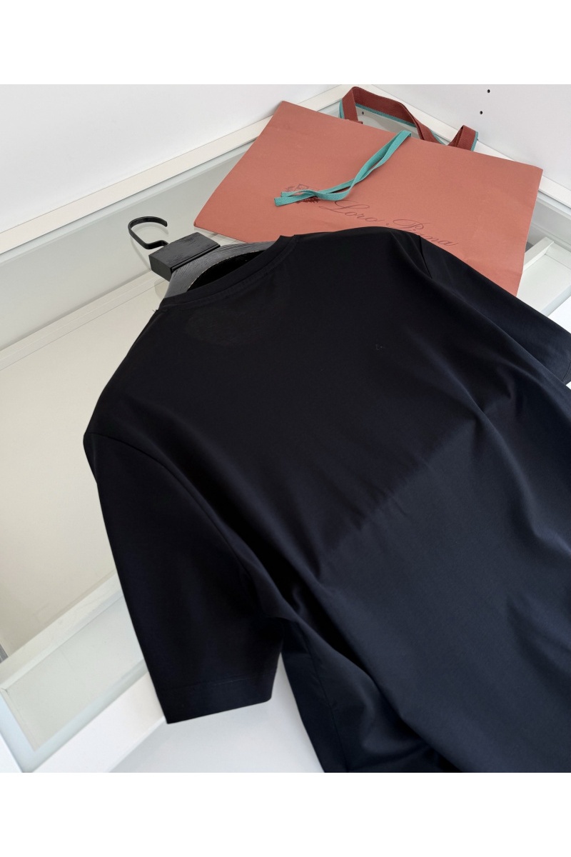 Loro Piana Мужская чёрная футболка premium