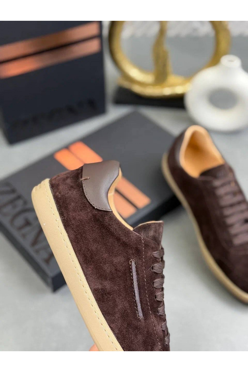 Zegna Мужские замшевые кроссовки "232"