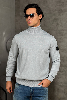 Водолазка серого цвета compass-patch