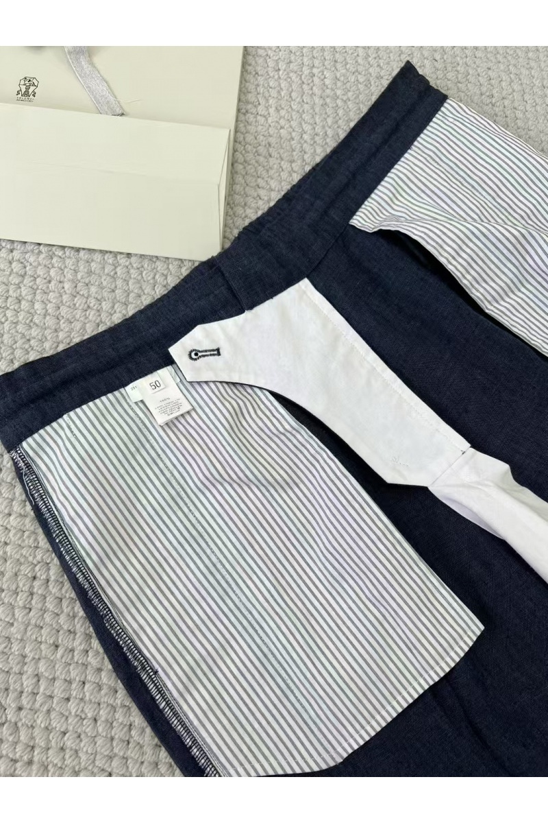Designer Льняные брюки Premium - Navy