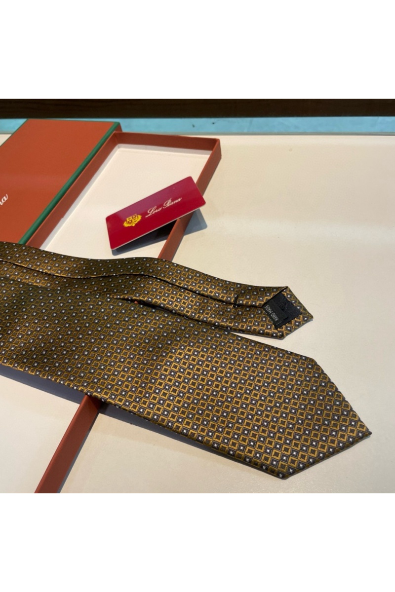 Loro Piana Галстук geometric logo-print premium - Brown