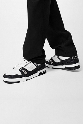 Кожаные кроссовки Trainer Monogram - White / Black