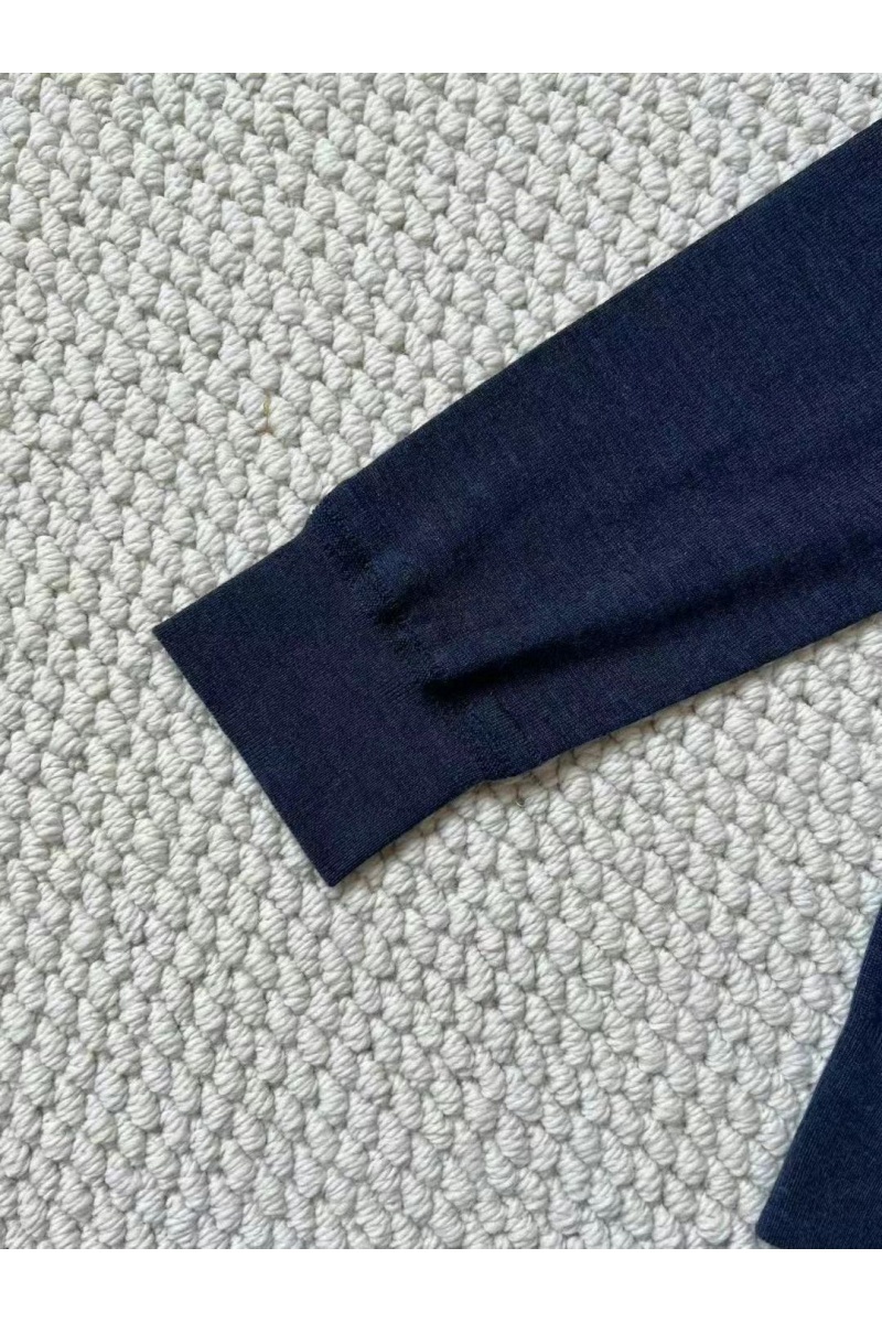 Loro Piana Поло с длинным рукавом Premium - Flower Hide Blue