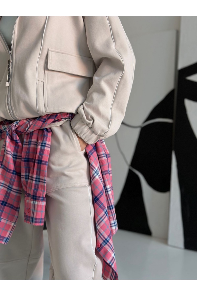 Designer Clothing Женская рубашка в клетку розового цвета