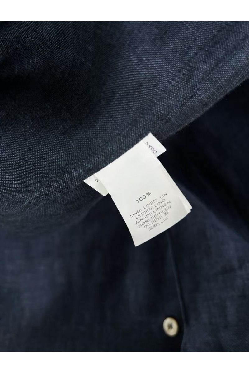 Designer Льняная рубашка Premium - Navy