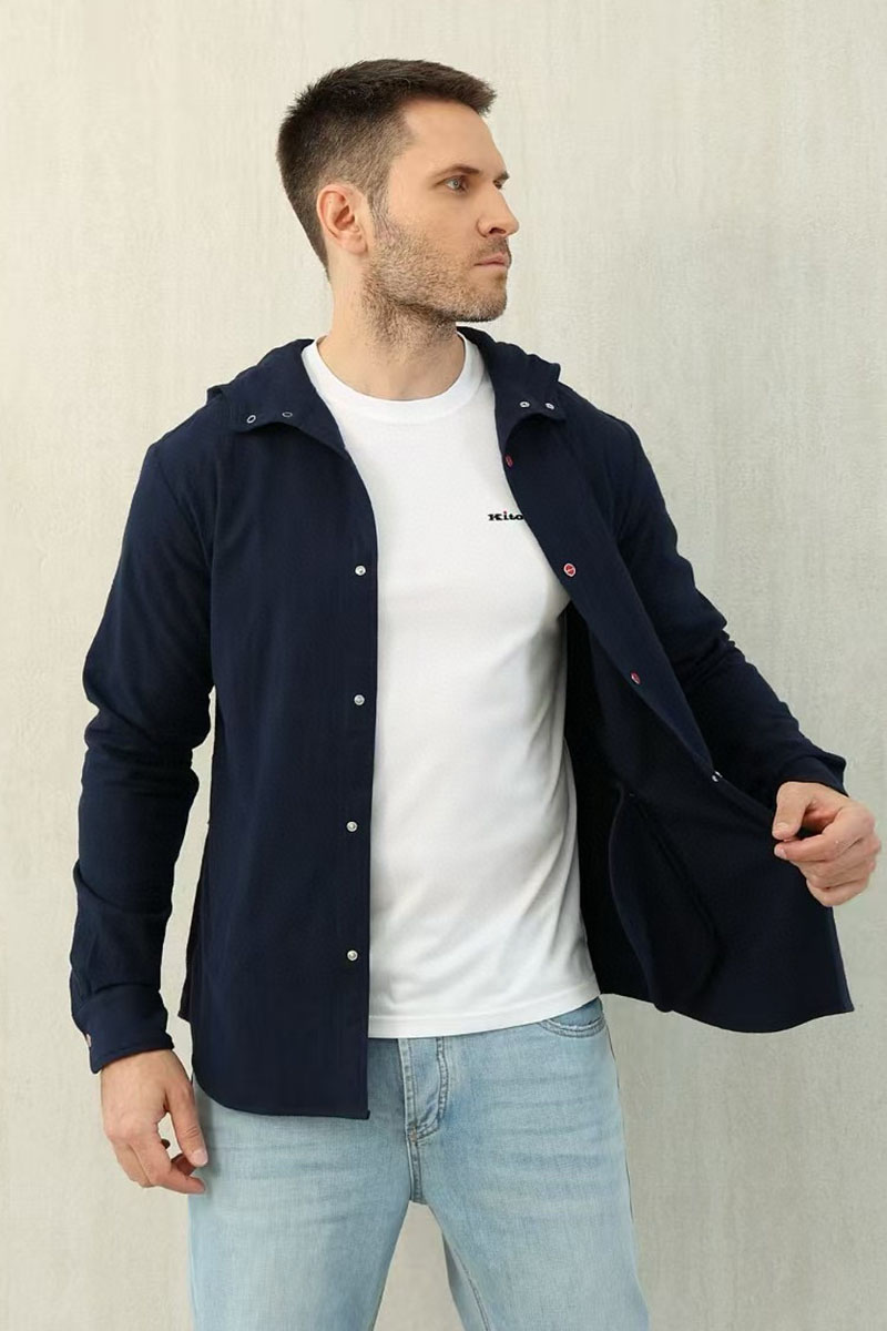 Kiton Мужская рубашка Premium - Royal Blue