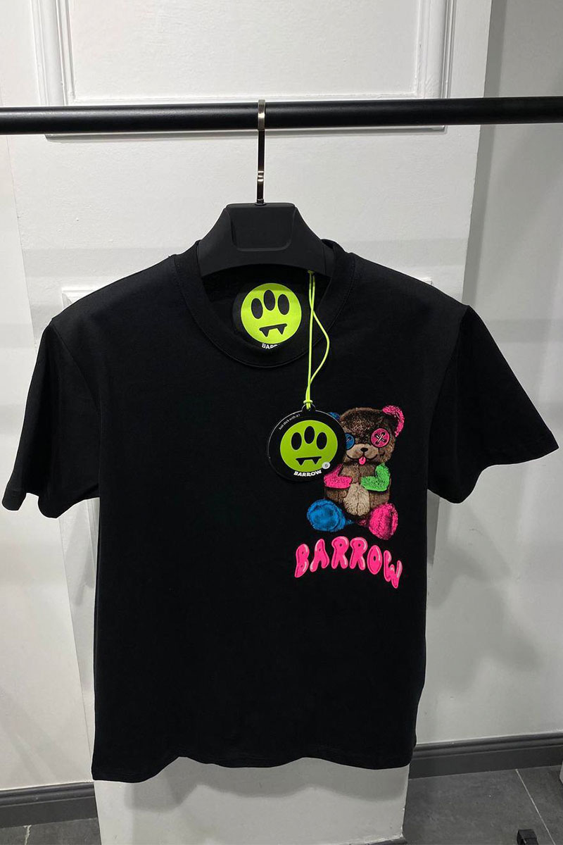 Designer Clothing Чёрная футболка Barrow Teddy Bear print