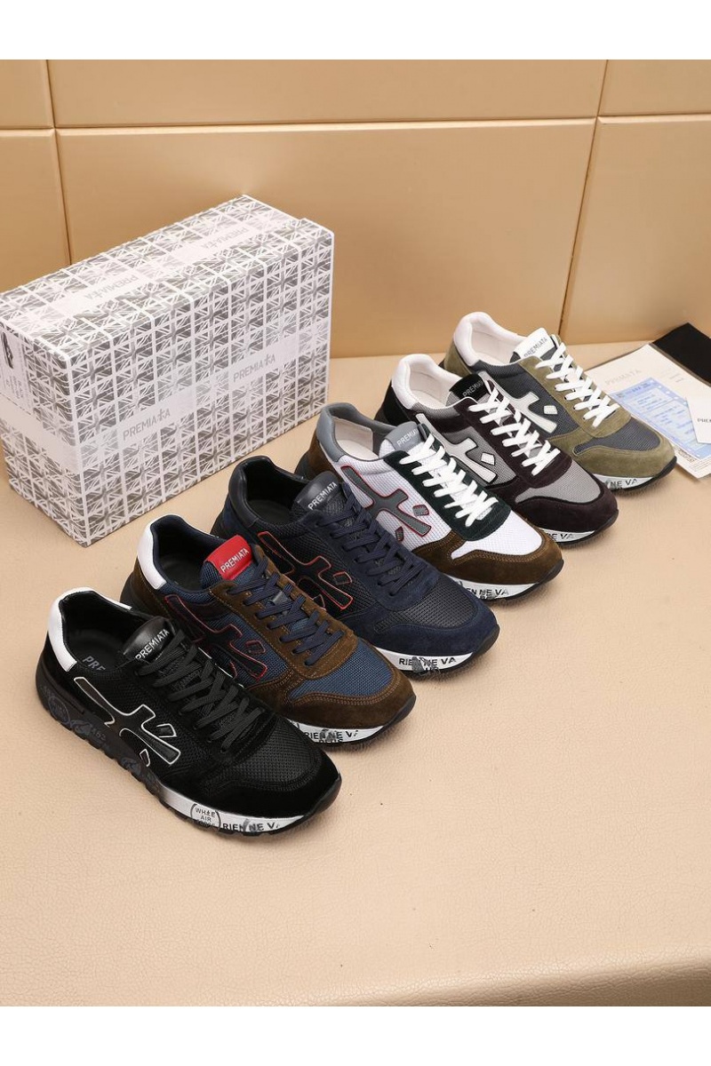 Premiata Комбинированные кроссовки Mick - Navy