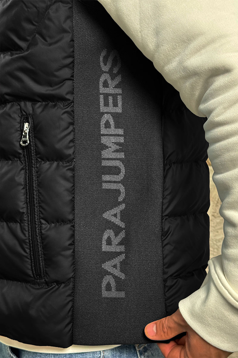 Designer Clothing Мужской чёрный жилет Parajumpers