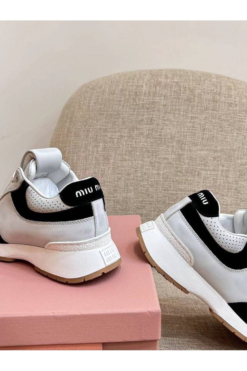 MIU MIU Женские кроссовки Premium - Grey / Black