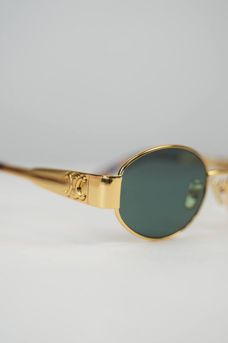 Celine Солнцезащитные очки Triomphe - Green / Gold
