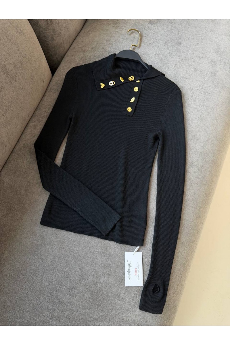 Schiaparelli Женский трикотажный лонгслив premium - Black