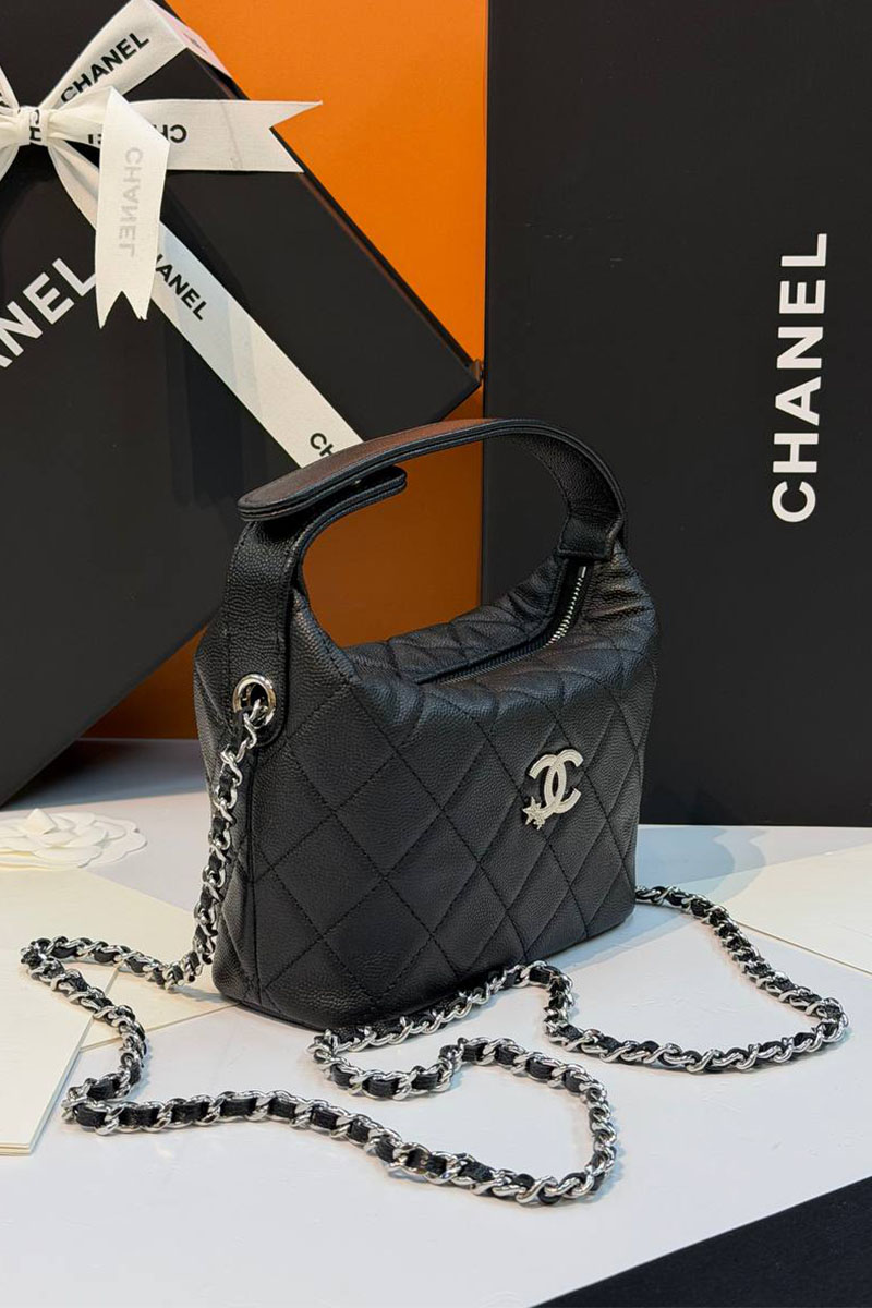 Chаnеl Кожаная сумка premium 18x12x6 см