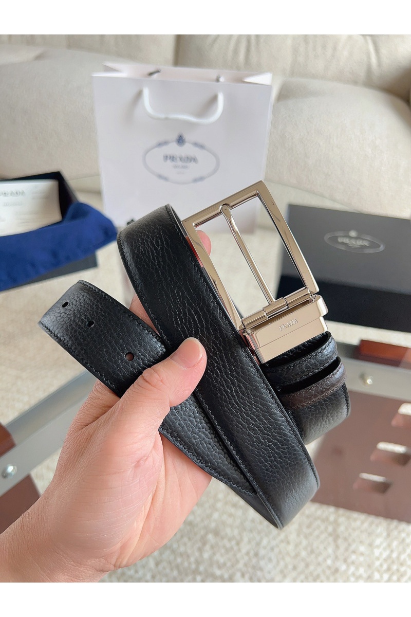 Prada Двусторонний кожаный ремень premium