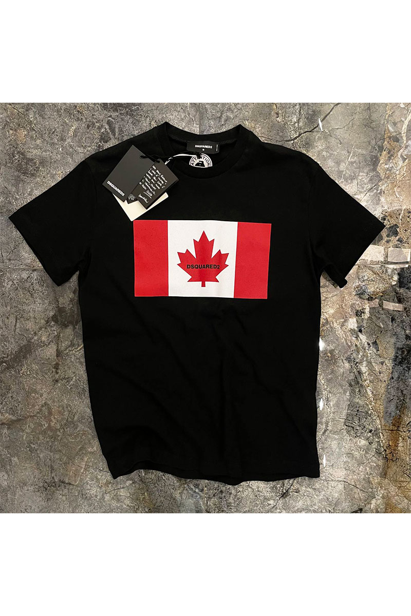 Dsquared2 Футболка чёрного цвета Flag of Canada