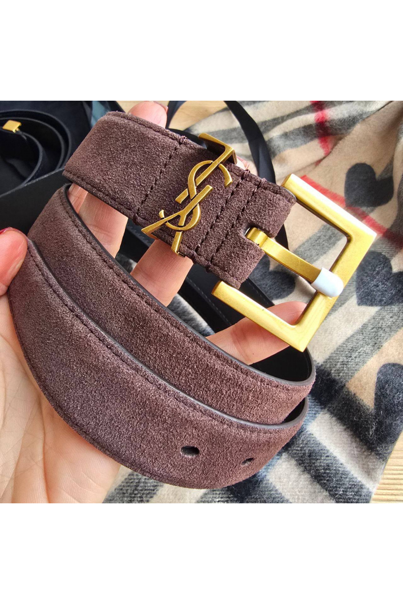 Yves Saint Laurent Замшевый ремень 