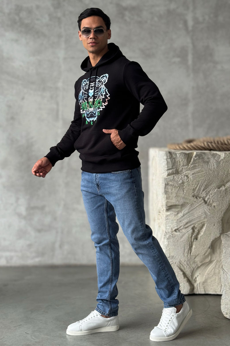 Kenzo Мужское худи Gradient Tiger logo-embroidered 