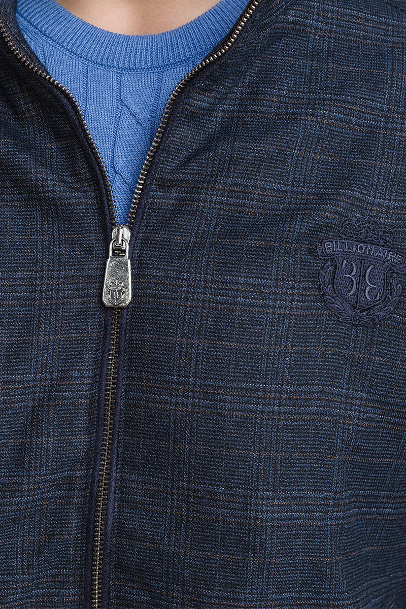 Billiоnаirе Мужская тёмно-синяя куртка logo-embroidered