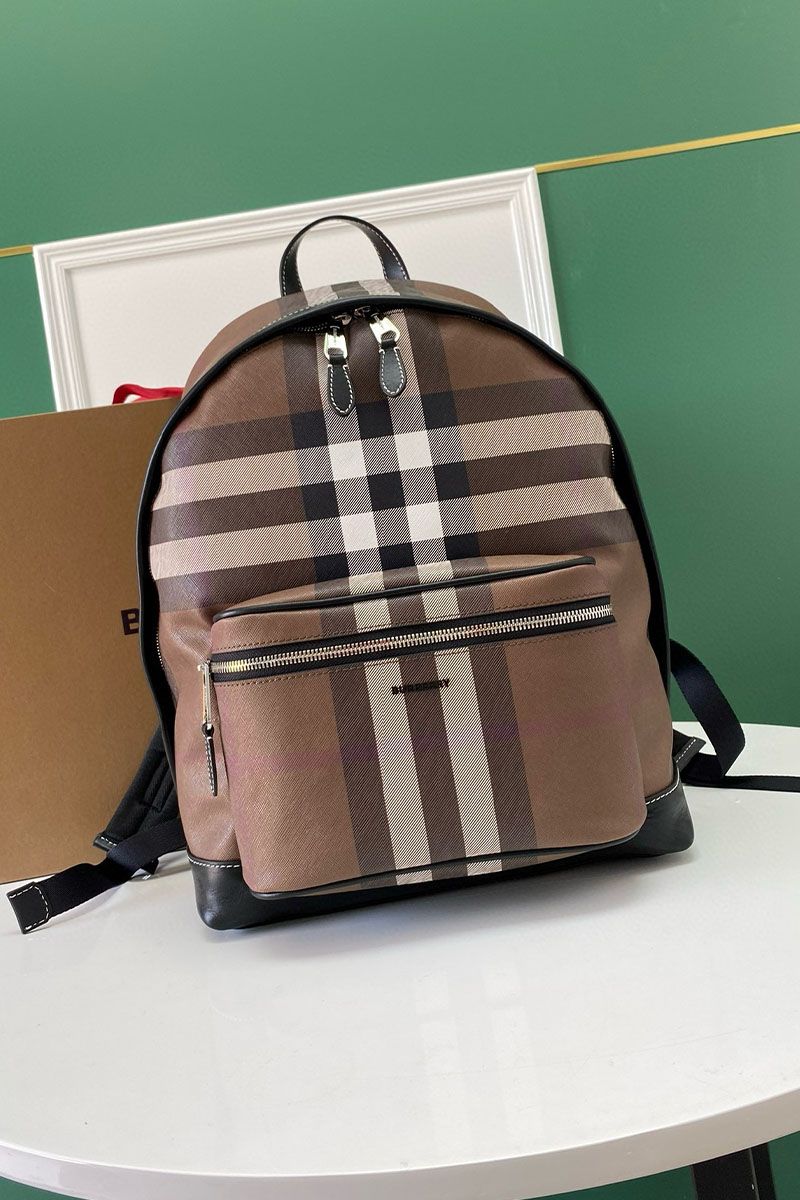 Burberry Кожаный рюкзак Dark Birch Brown Premium 30.5x14.5x42.5 см