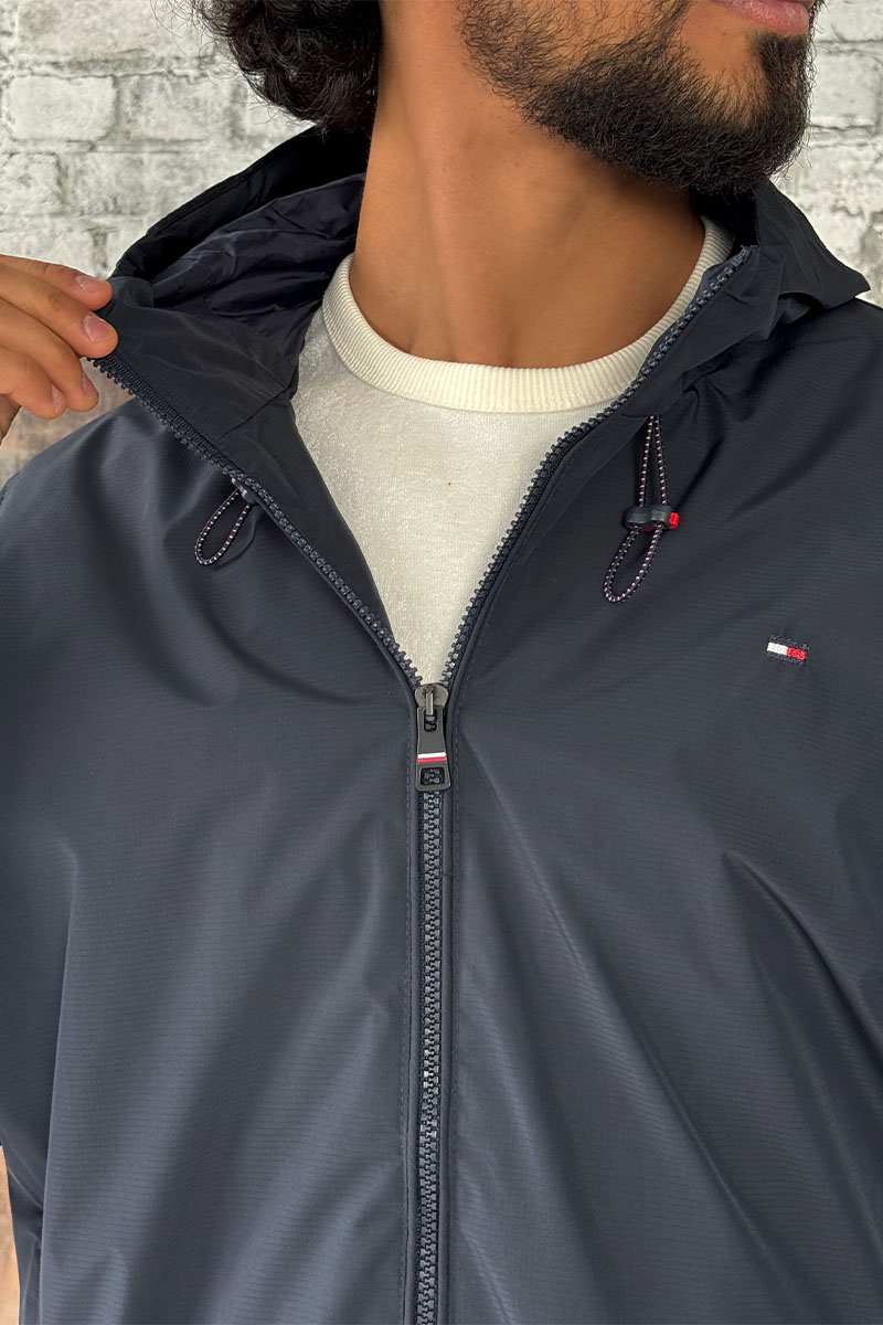 Tommy Hilfiger Мужская тёмно-синяя ветровка 