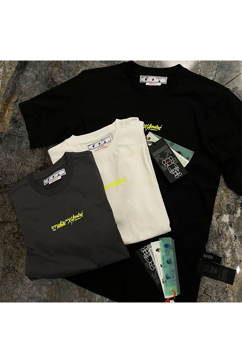 Off-White Чёрная оверсайз футболка Kaws 