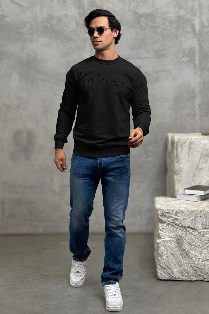 Calvin Klein Свитшот чёрного цвета embroidered-logo