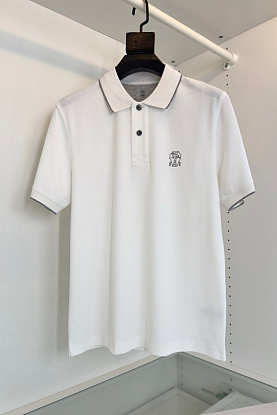 Мужское поло Premium - White