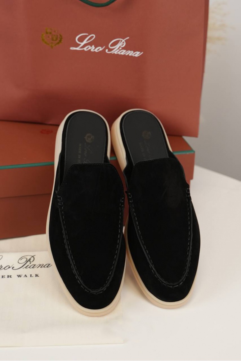 Loro Piana Мужские замшевые лоферы-сабо