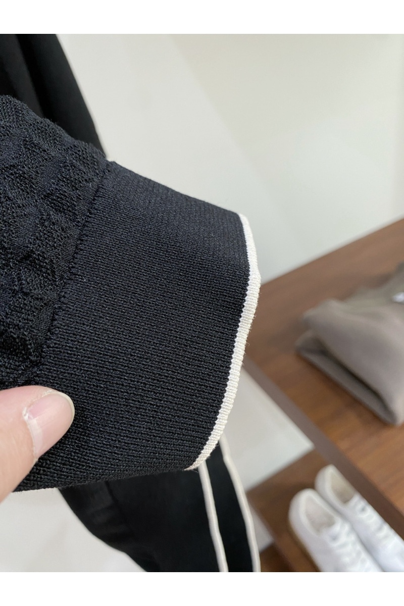 Kiton Вязаное поло чёрного цвета premium