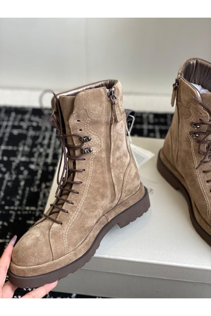 Designer Женские замшевые ботинки Premium - Brown