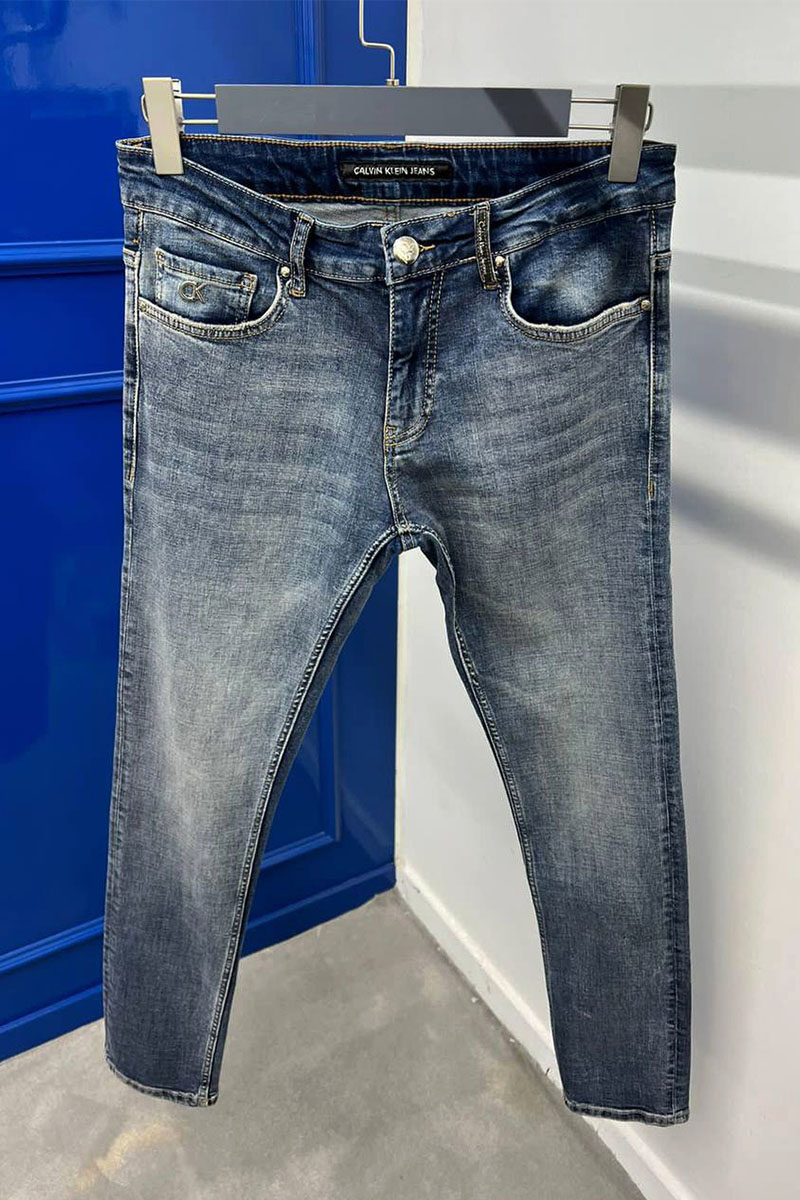 Calvin Klein Мужские синие джинсы logo-plaque