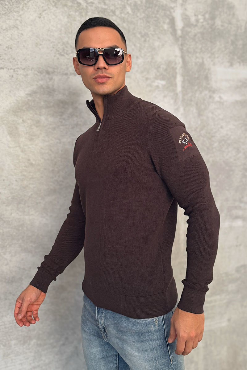Paul & Shark Мужской джемпер zip-up - Brown 