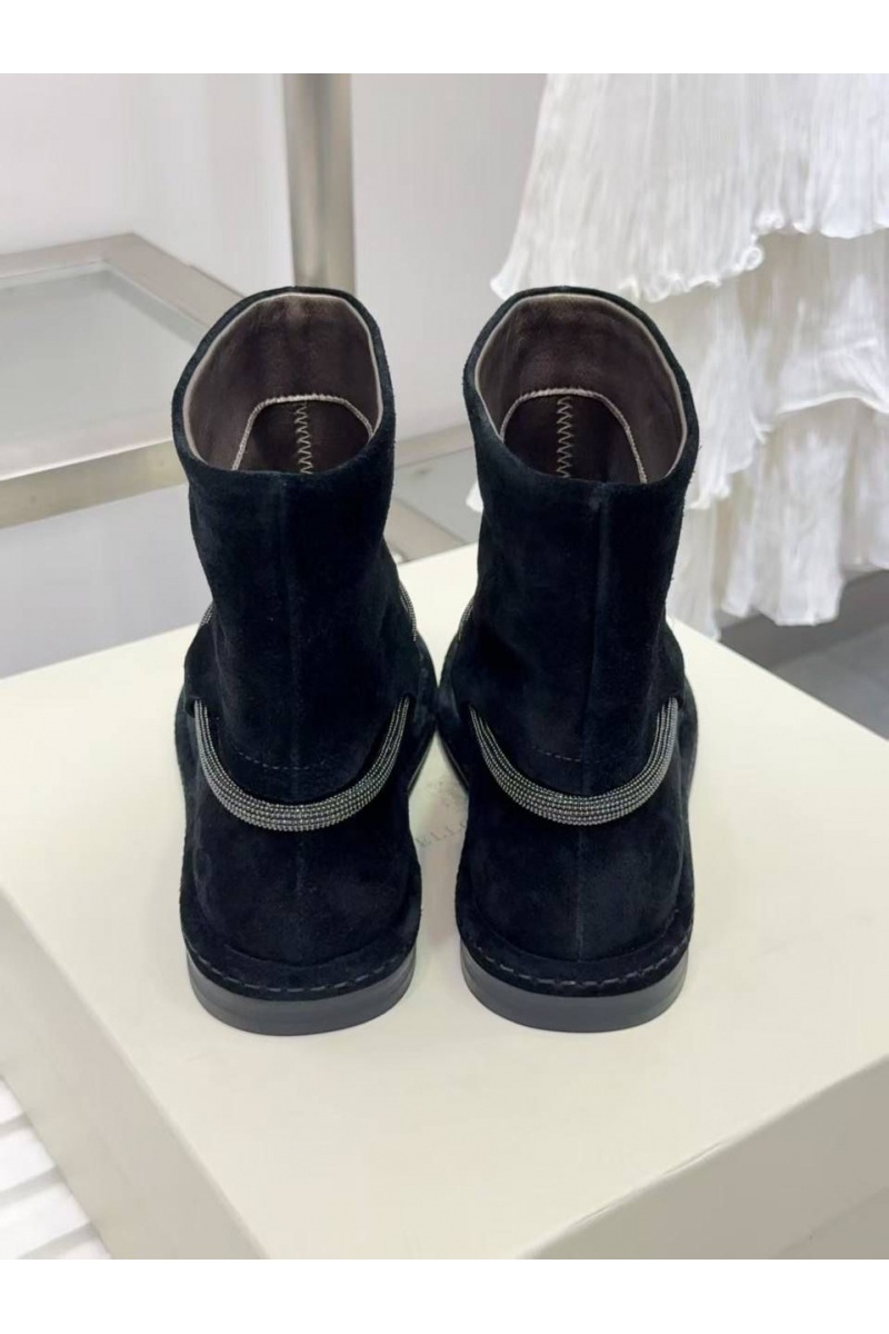 Designer Женские замшевые сапоги premium - Black