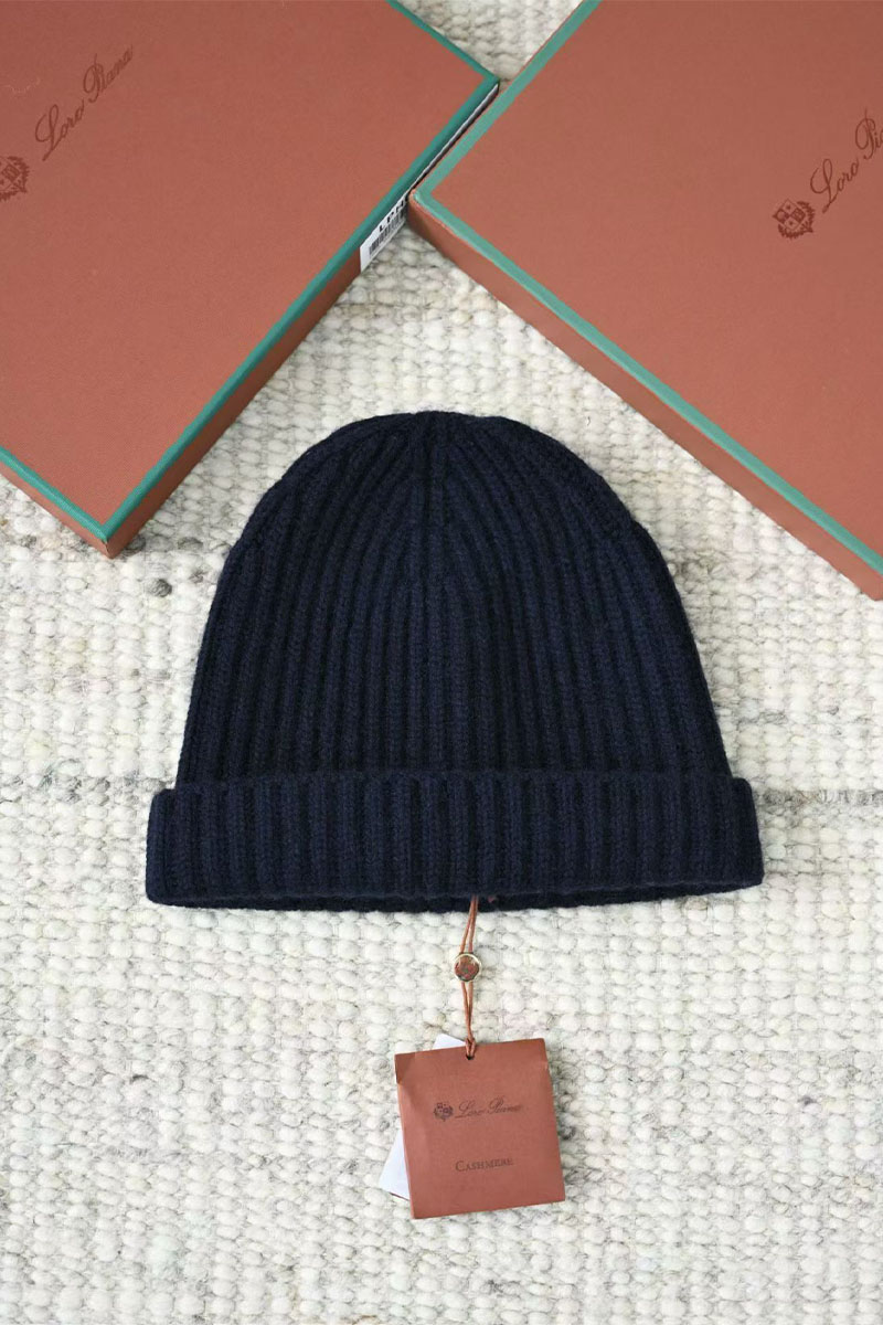 Loro Piana Кашемировая шапка premium -  Dark Blue