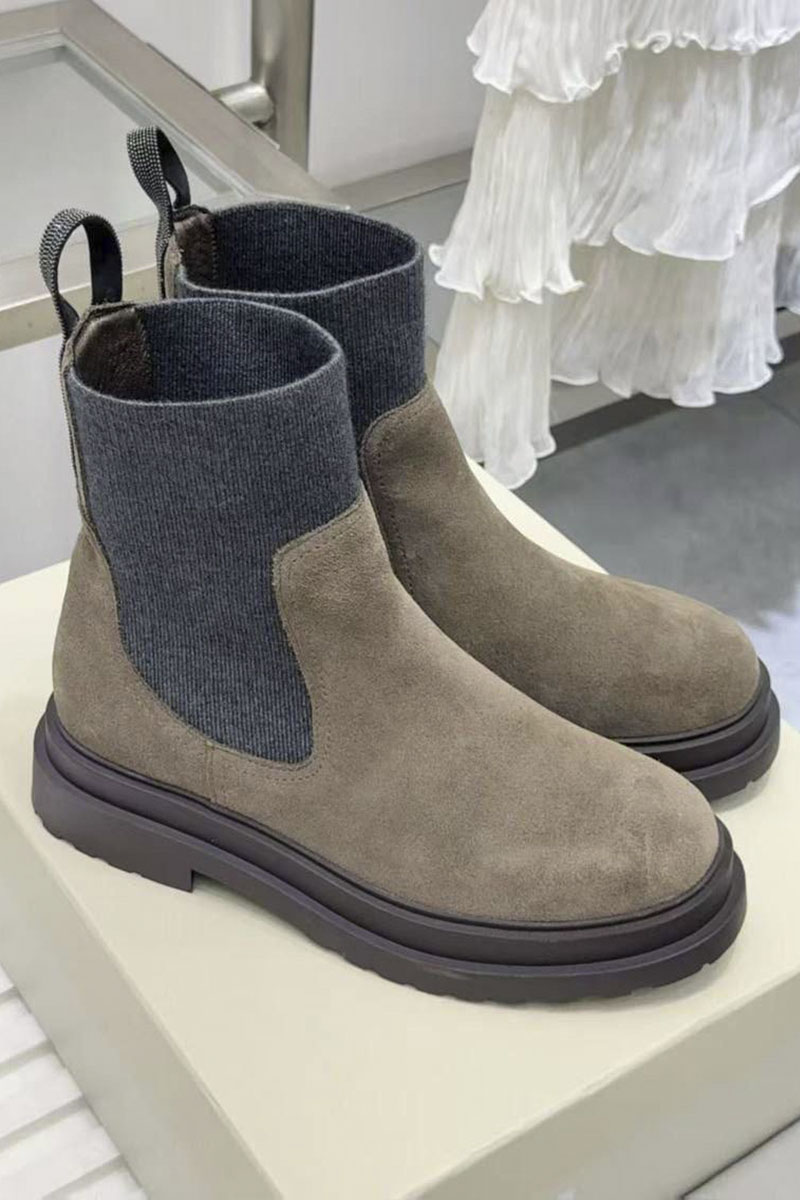 Designer Женские замшевые сапоги premium - Beige