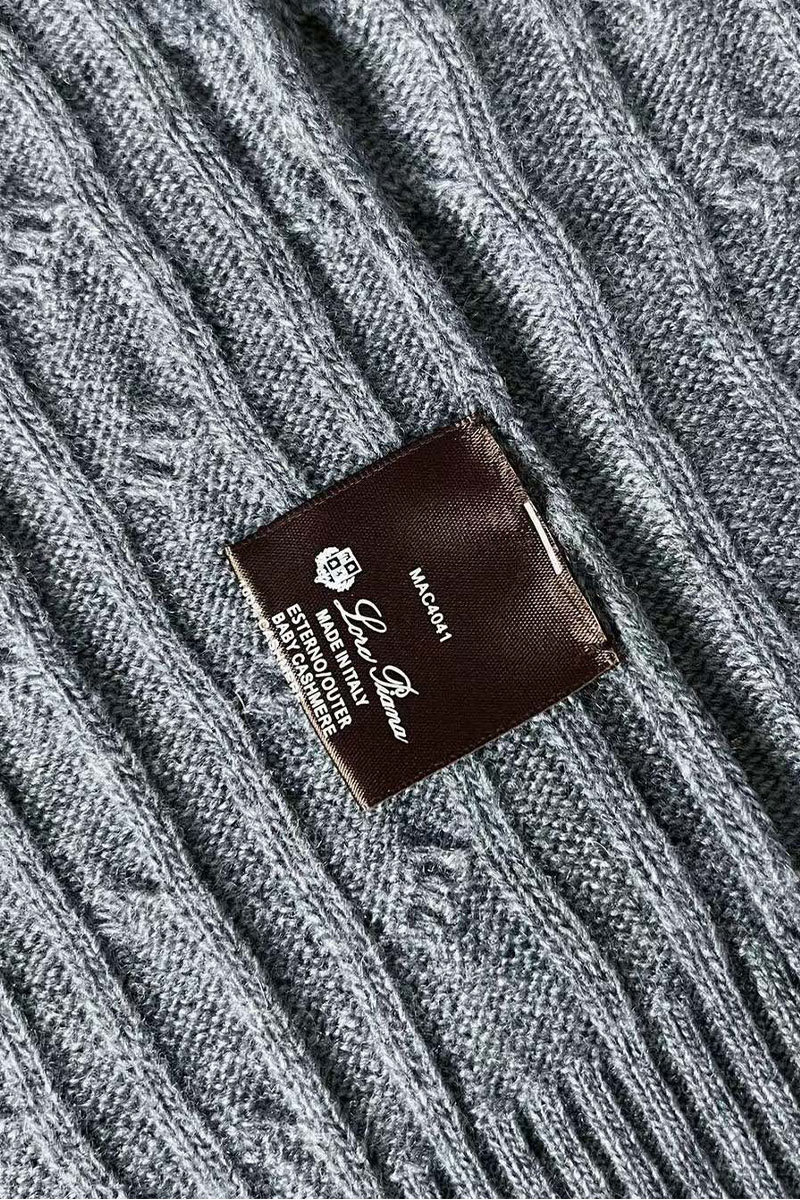 Loro Piana Кашемировый свитер Premium zip-up - Dark Grey