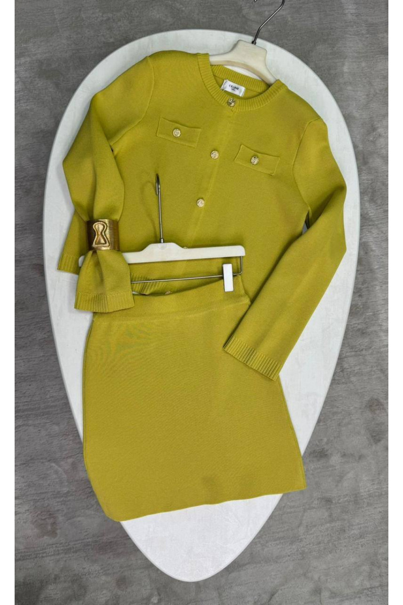 Celine Женский костюм двойка premium - Yellow