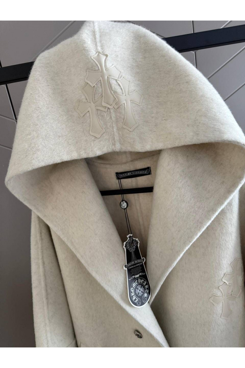 Chrome Hearts Женское пальто с капюшоном premium - Beige