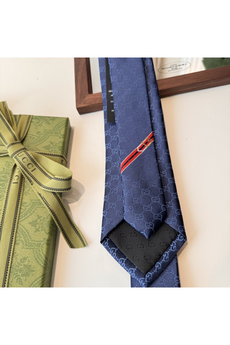 Gucci Галстук GG Monogram premium 146x7 см - Navy