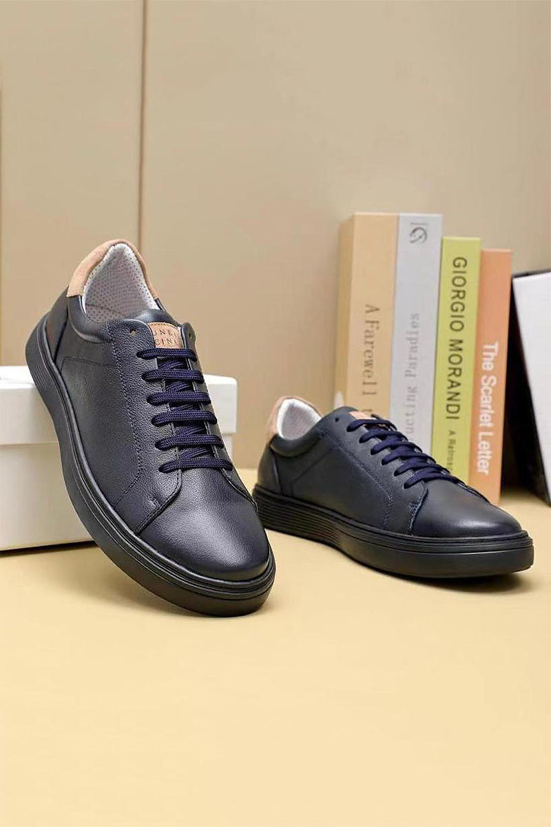 Designer Кожаные кроссовки синего цвета