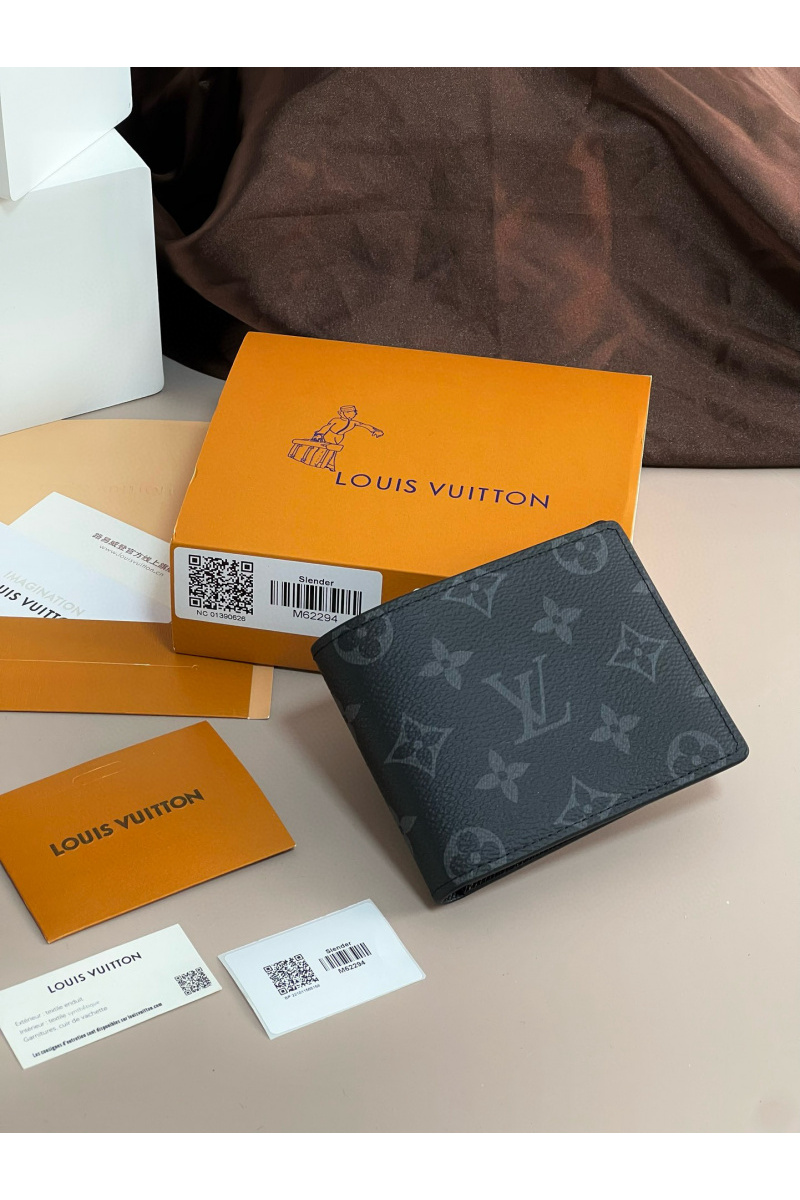 Lоuis Vuittоn Кожаный кошелёк Slender Premium 11x8.5x1 см