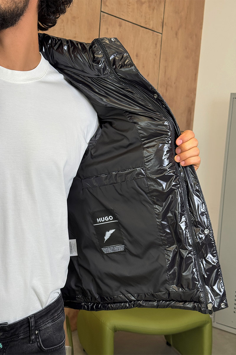 Hugо Воss Мужской чёрный жилет 