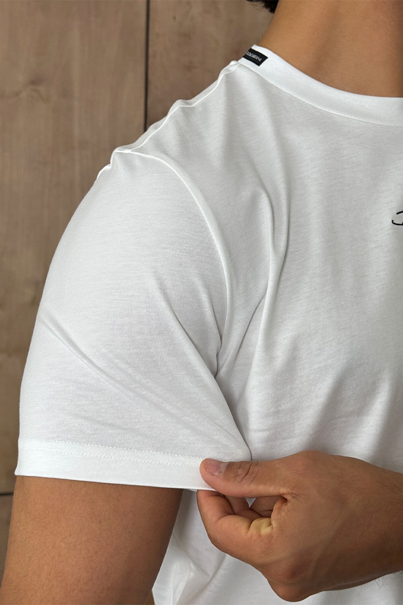 Dоlсе & Gаbbаnа Футболка белого цвета logo-embroidered